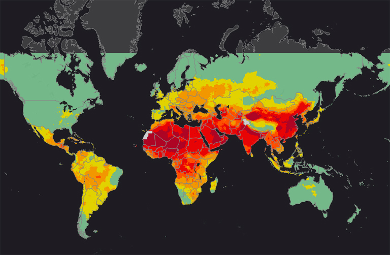 ВОЗ создала интерактивные карты для отслеживания качества воздуха на планете  